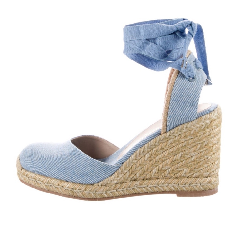Stuart Weitzman light blue espadrilles size 8
